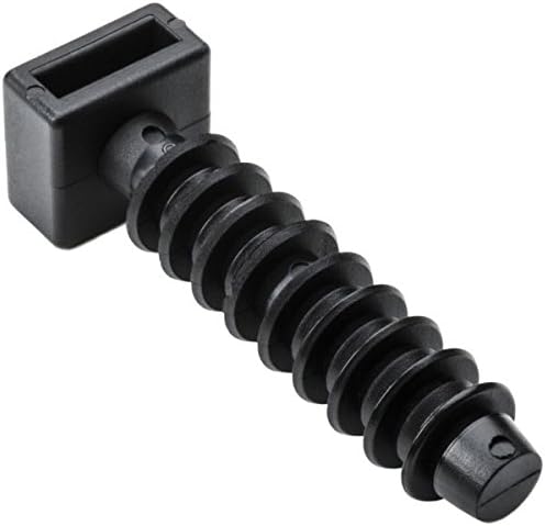 HellermannTyton MMB.50C2 Masonry Mount, 1.24" Length.25" Hole Dia.18" Max. Cable Tie Width, PA46, Black, 100/pkg