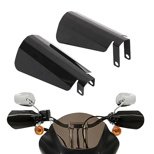 Protège-mains moto noir brillant bouclier protection Harley Dyna FXR