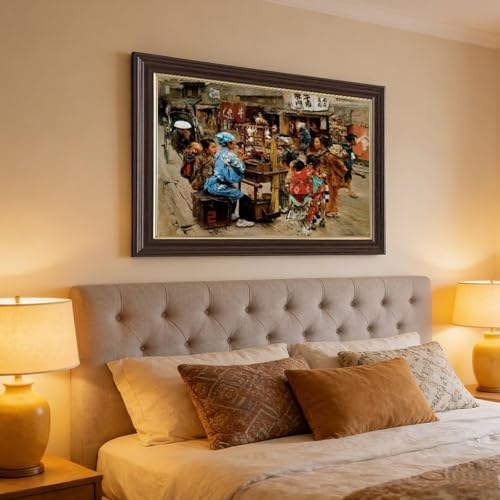 Impression sur toile The Ameya par Robert Frederick Blum, déco bureau 20x30 cm