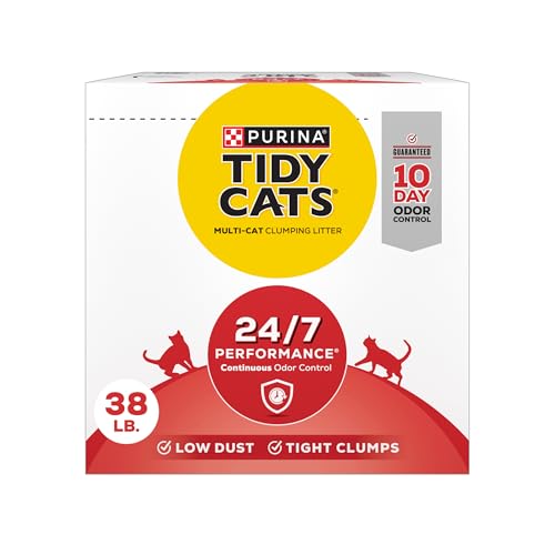 Purina Tidy Cats Clumping Cat Litter, 24/7 Performance Multi Cat Litter - 38 lb. Box
