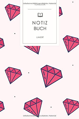 Notizbuch liniert: Pinke Diamanten .Tagebuch oder Erfolgsjournal. Liniert 120 Seiten mit schönem Design. Soft Cover 6x9 Zoll, ca. DIN A5 15x22cm.