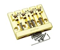 Material: brass roller and zinc alloy saddle and body, good texture with fine workmanship, solid and durable to use. This bridge features roller saddles that effectively minimize string breakage while maintaining precise intonation and tuning stabili...