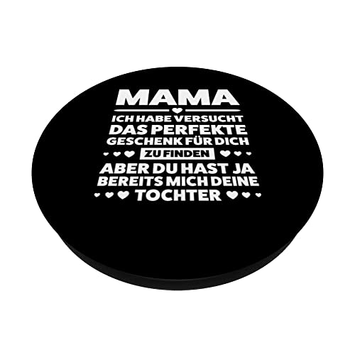 Mama Du hast bereits deine Tochter Mutter Tochter PopSockets Swappable PopGrip, Black - Image 2