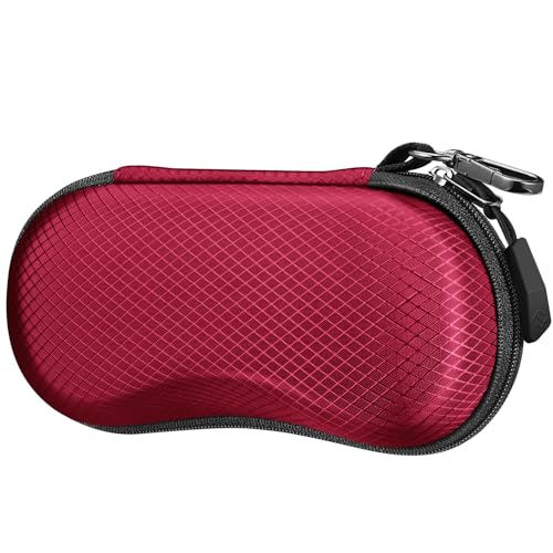 FINTIE Custodia Occhiali da Sole, Porta Rigida Occhiali da Sole in EVA con Moschettone, Portaocchiali Astuccio per Uomo Donna Ciclismo Sportivi