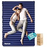 HIKENTURE Isomatte f&uuml;r 2 Personen 3.2 R-Wert Ultraleicht, Doppel Isomatte Aufblasbar, Camping Luftmatratze Schlafmatte Kleines Packma&szlig; mit Fu&szlig;pumpe, f&uuml;r Camping, Outdoor, Wandern, Strand, Navyblau