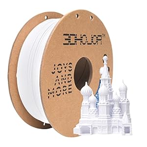 3DHoJor PLA+ Filament 1.75mm, PLA Plus 3D Drucker Filament, Stärker und Belastbar 3D Druckmaterialien, Maßgenauigkeit +/-0,02mm, Kompatibel mit FDM-Drucker (kühles Weiß, 1KG/Spool, 2.2LBS)
