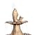 Alpine Corporation 40" Tiered Pedestal Fish Fountain Birdbath, Cascading Outdoor Water Feature for Garden, and Backyard Décor, Gold