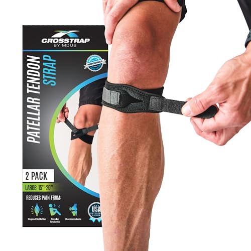 CROSSTRAP Stabilizing Patella Knee Strap | Patella Tendon Brace for Running, Cycling, Hiking, and Sports | Pain Relief and Support, Knee Stabilizer Brace For Exercise