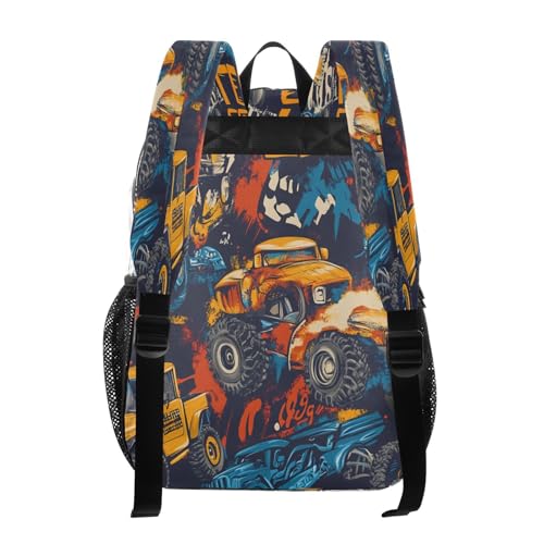Graffiti Style Truck Clear Backpack - Stadium Approved Large 15.7-inch Waterproof Transparent Bag for Sports, Concerts, Work, Travel#4293