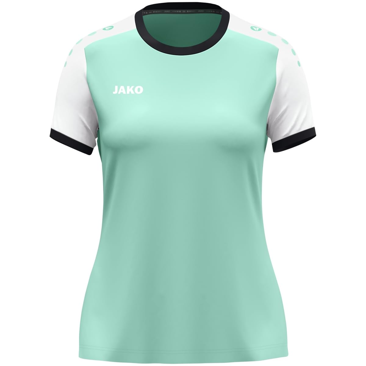JAKO Women's Dynamic Short Sleeve Jersey, Mint/White/Navy, XL