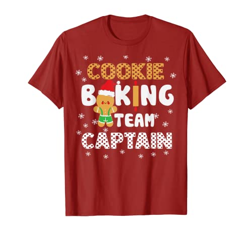 Bake Squad Christmas Cookie Cottura Team Capitano Baking Crew Maglietta