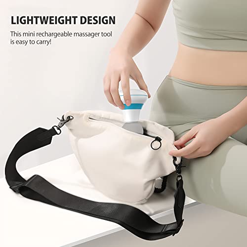 Kelite Powerful 2.0In*4.5In Handheld Massager Wand With 6 Magic Vibration Modes, Personal Mini Electric Massager Men & Women For Neck Shoulder Back Body Massage-White #TOP3