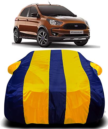 Image of Waterproof Car Cover with Ultra Surface Body Protection (Yellow Stripes) (Ford Freestyle)