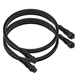 BTF-LIGHTING 9.84FT 4 Pin 0.5mm²/20AWG IP68 Extension Cable Wire with Male and Female Connectors for RGB 5050 WS2815 WS2805 etc LED Strip 15mm Metal nut Small Size Home Lighting Connector