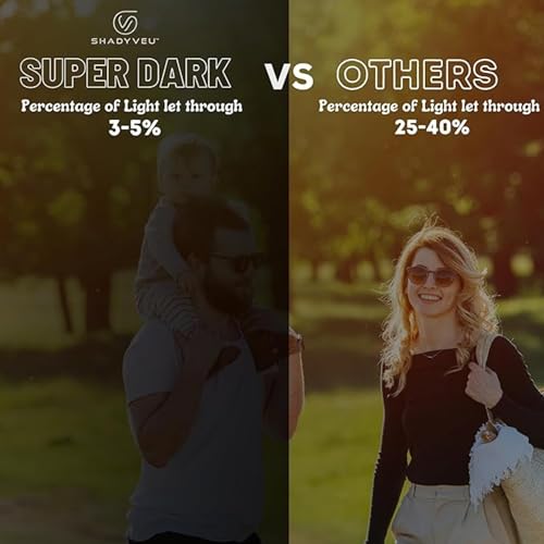 ShadyVEU Very Dark Category 4 Sunglasses for Light Sensitive Eyes UV400 Darkest Eyewear2