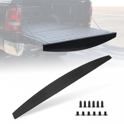 Primedura Rear Tailgate Spoiler Cap Molding Compatible with Dodge Ram 2500 3500 2019-2024 Textured Black Spoiler Top Protector Cover Replacement 68364364AA
