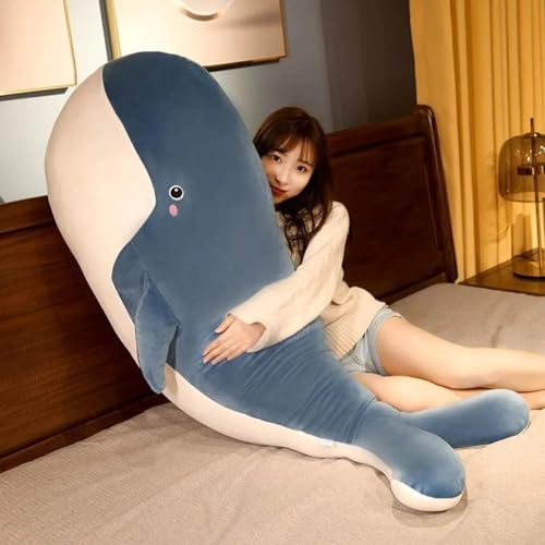 クジラ 鯨 ぬいぐるみ 抱きまくら 抱き枕 アニマルズ 海洋生物 大きい かわいい おしゃれ シンプル キャラクター 動物 特大 ブルー ロング インテリア もちもち 昼寝 150cm 長い枕 プレゼント クッション