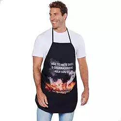Avental Preto Divertido Frases De Churrasco Cozinheiro