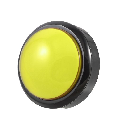 Micro interrupteur SPDT 1NO 1NC sur grand bouton poussoir momentané jaune 80mm pour jeu d'arcade