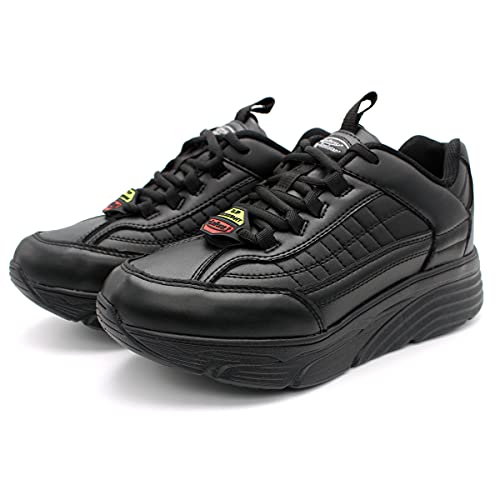 Laforst Womens Foley Xtreme Comfort Work Non-Slip Sneaker +Free Socks Size 8.5 Black