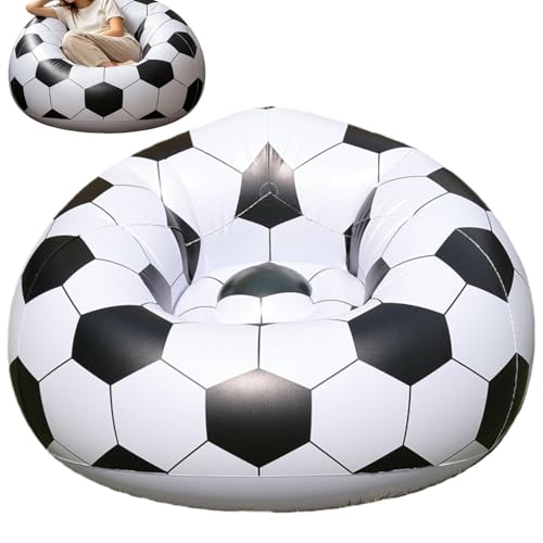 Canapé Gonflable Football avec Pompe Intégrée, Fauteuil de Match Portable 105x80cm, Siège...