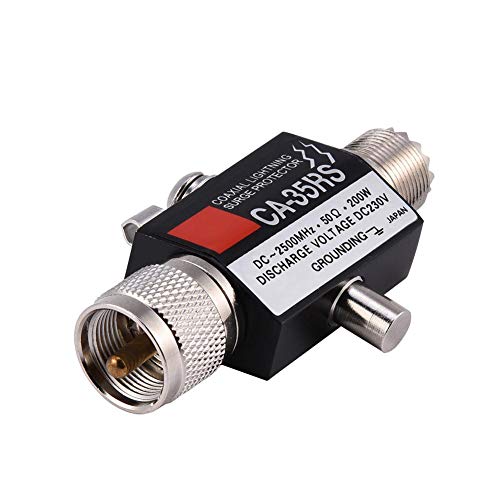 Surge Protector, Asixx CA-35RS Coaxial Surge Protector Arrester Male to Female UHF Connector Arrestor Surge