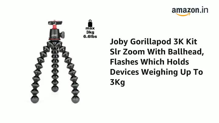 Buy Joby Jb01507-Bww-Gorillapod 3K Kit (Black) Pack of 1 Online at Low  Prices in India