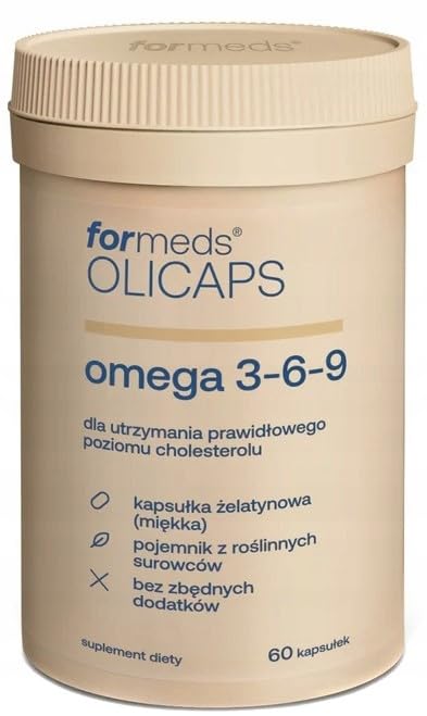 ForMeds - OLICAPS Omega 3-6-9 - Ácidos grasos - Niveles normales de colesterol - 2 cápsulas por día - 60 cápsulas
