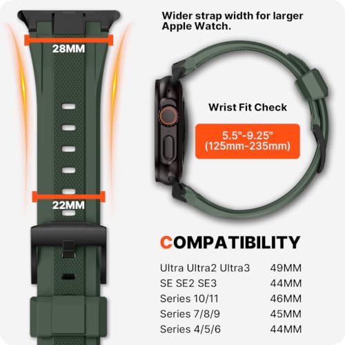 Image of Fullmosa Soft TPU Strap for Apple Watch 49 (Ultra 3 /2 /1) 46 45 44mm