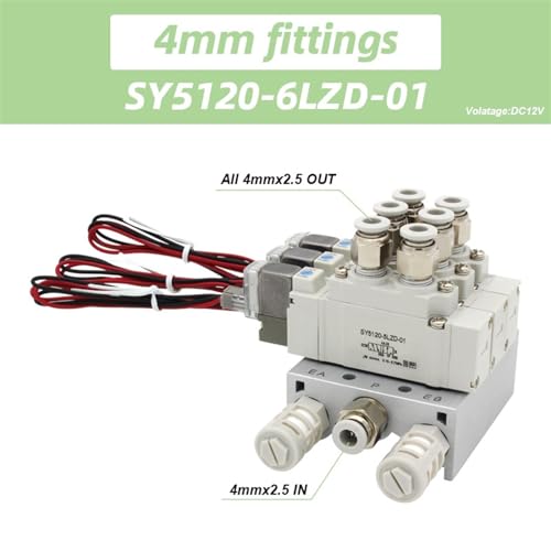 SY5120-5LZD-01 électrovanne de commande pneumatique à bobine électronique - 3