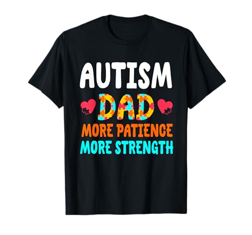 Lindo traje de papá con autismo que apoya la conciencia del autismo para el padre Camiseta
