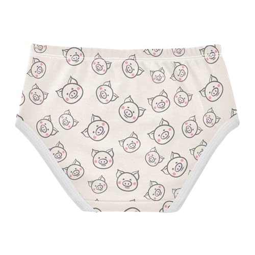 Girls' Underwear Pig Head Cotton Stretch Comfort Toddler Panties2