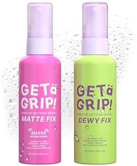 LZYLLS 2PCS Dewy and Matte Setting Spray,Long-lasting Makeup Setting Spray for 12 HR Wear,Hydrating Oil Control Face Makeup Mist Set,Waterproofing Facial Mist for Natural Finish, 2.03 Fl Oz