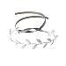 Silver Leaf Wrap Headband with Swarovski Crystals