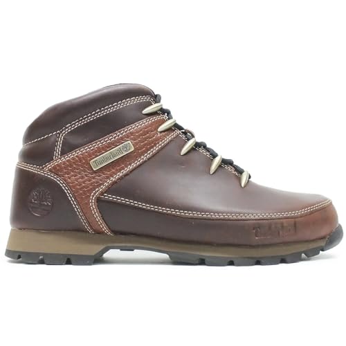 Timberland Mens Euro Sprint Mid Lace Leather Brown Boots 8.5 US