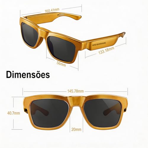 Image of OhO sunshine AI Smart Glasses for Men & Women, Bluetooth Smart Sunglasses with Open Ear Audio & ChatGPT Real-Time Translation (165 Languages), Smart AI Glasses with 10H for Meeting Travel Daily Wear