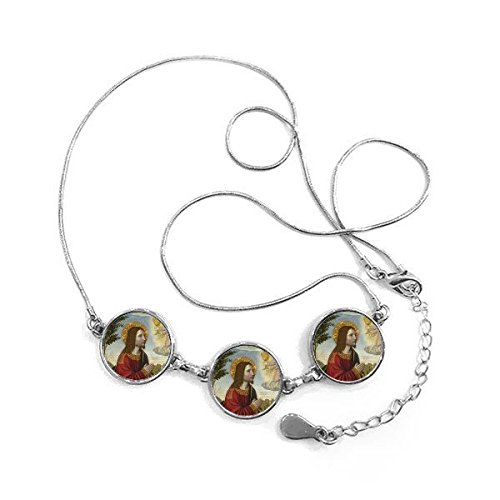 Peinture Huile L'Agonie dans Le Jardin Collier Pendentif Artistique Religieux