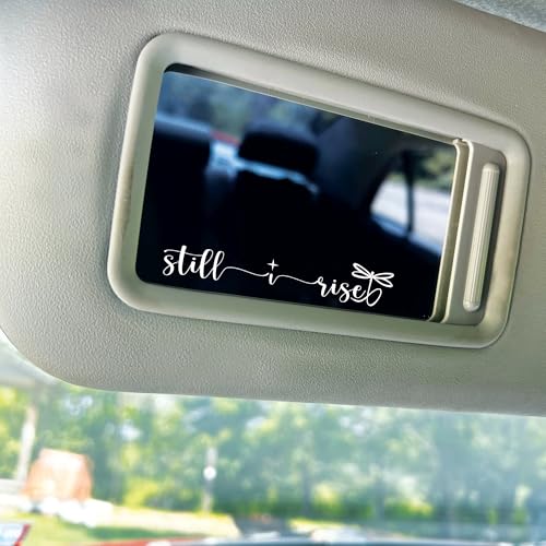 Image of Set 2Pcs Still I Rise Rearview Mirror Decal Funny Dragonfly Cute Meme Humor Sticker Water Bottle Laptop Window Vinyl Waterproof 4x0,7 inch Car Decals Accessories for Friend Coworker Dad Mom