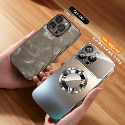 Étui en verre de luxe iPhone 12 Pro Max orange coque antichoc
