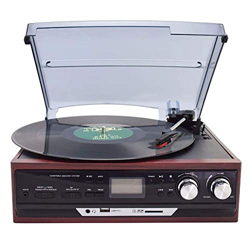 Tourne-disques Rétro, Brun Moderne Multi-Fonctionnel Vinyle Phonographe Ancien Tourne-Disque Antique Gramophone Audio Ta… - Les Beatles, Paul McCartney, John Lennon, RIngo Starr, George Harrison Tourne-disques Rétro, Brun Moderne Multi-Fonctionnel Vinyle Phonographe Ancien Tourne-Disque Antique Gramophone Audio Ta…