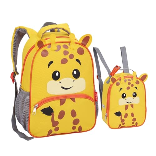 Kit Mochila Costas Lancheira Infantil ZOOP Creche GIRAFA