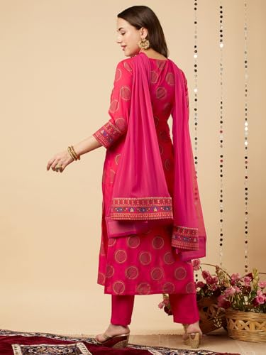 Image of ANNI Designer Women Kurta with Pant & Dupatta |Material: Cotton Blend