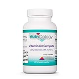 Nutricology Vitamin D3 Complete with Vitamin A and K2 Capsules, 60 Count