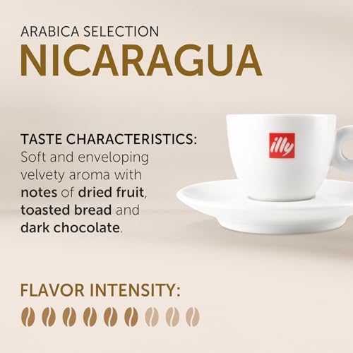Image of illy Coffee, Arabica Selection Nicaragua Espresso Capsules, Single Origin, For Brewing with iperEspresso Capsule Machines, 18 Count
