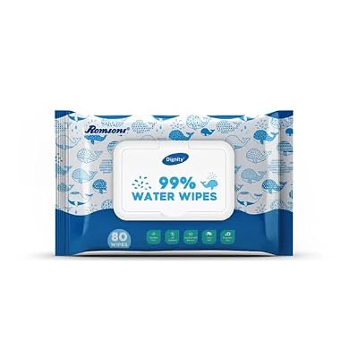 Dignity 99% Water Wipes Enriched with Aloe Vera and Extra Soft, 150 x 200 mm (Pack of 24) 1920 Wipes