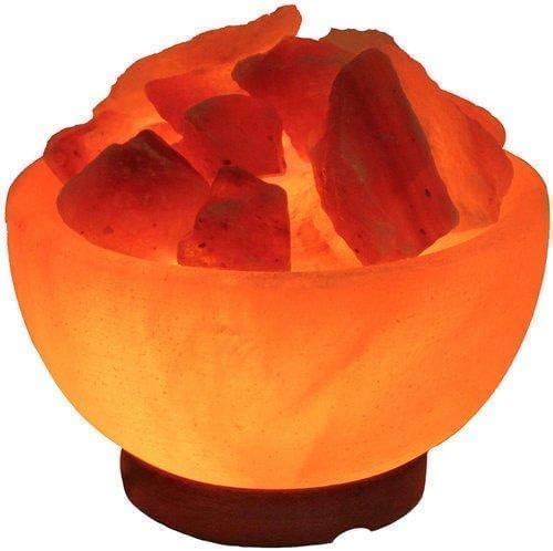 Crystal Rock Salt Fire-Bowl Lamps Bulbs with Dimmier Cord by Photon..