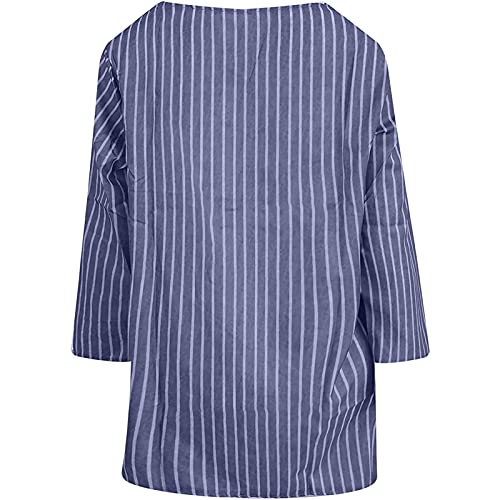 Womens Plain White Long Sleeve Thick Shirts Women Plus Size Designer Tunics Mens Summer Vests (Blue, Xxxxxl) #TOP3