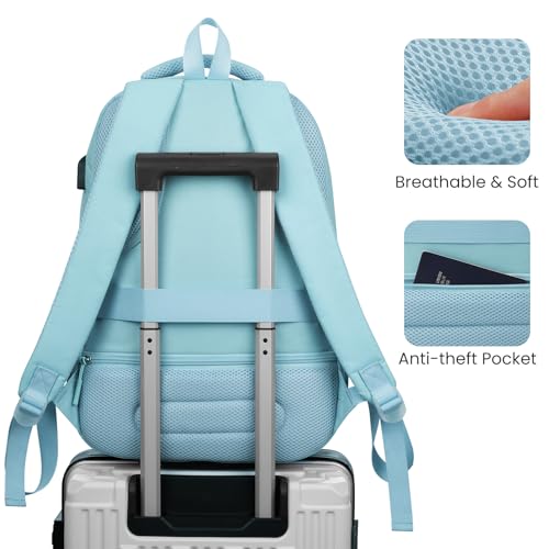 Image of YAMTION School Backpack for Teen Girls & College Students,Large Capacity Laptop Backpack Bookbag for School Travel,Blue