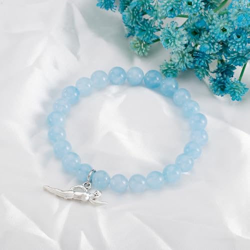 Swimming Lover Gift Swimmer Inspiration Gifts Swimmer Charm Bracelet Swimming Jewelry for Women Swimming Gift4