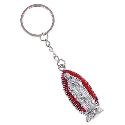 NATFUR Durable Virgen Maria Key Ring Devout Catholic Accessory Christianity Silver Elegant Novelty